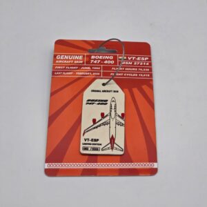 Air India B747 VT-ESP Tag - قطعه من طائرة